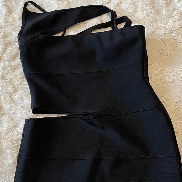 Herve Leger | Dresses | Herve Ledger Cut Out Bandage Dress Black Mini  0056058 | Poshmark